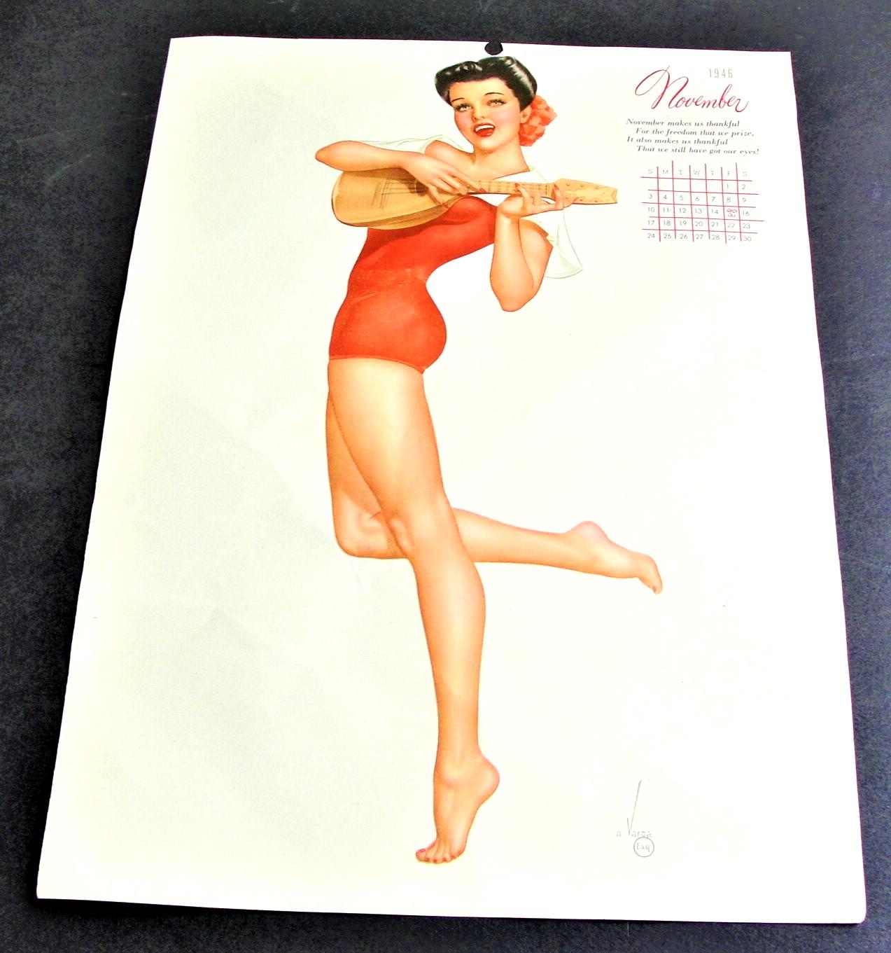 Alberto Vargas Pin-up Girl – November 1946 Calendar Page - Etsy