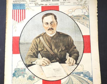 Le Petit Journal Supplement Illustre– Sunday, 29 September 1918, No. 1449 French Magazine.