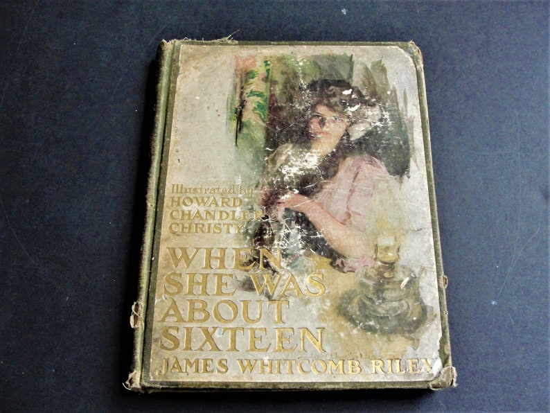 When She Was About Sixteen by James Whitcomb Riley-illustrated - Etsy