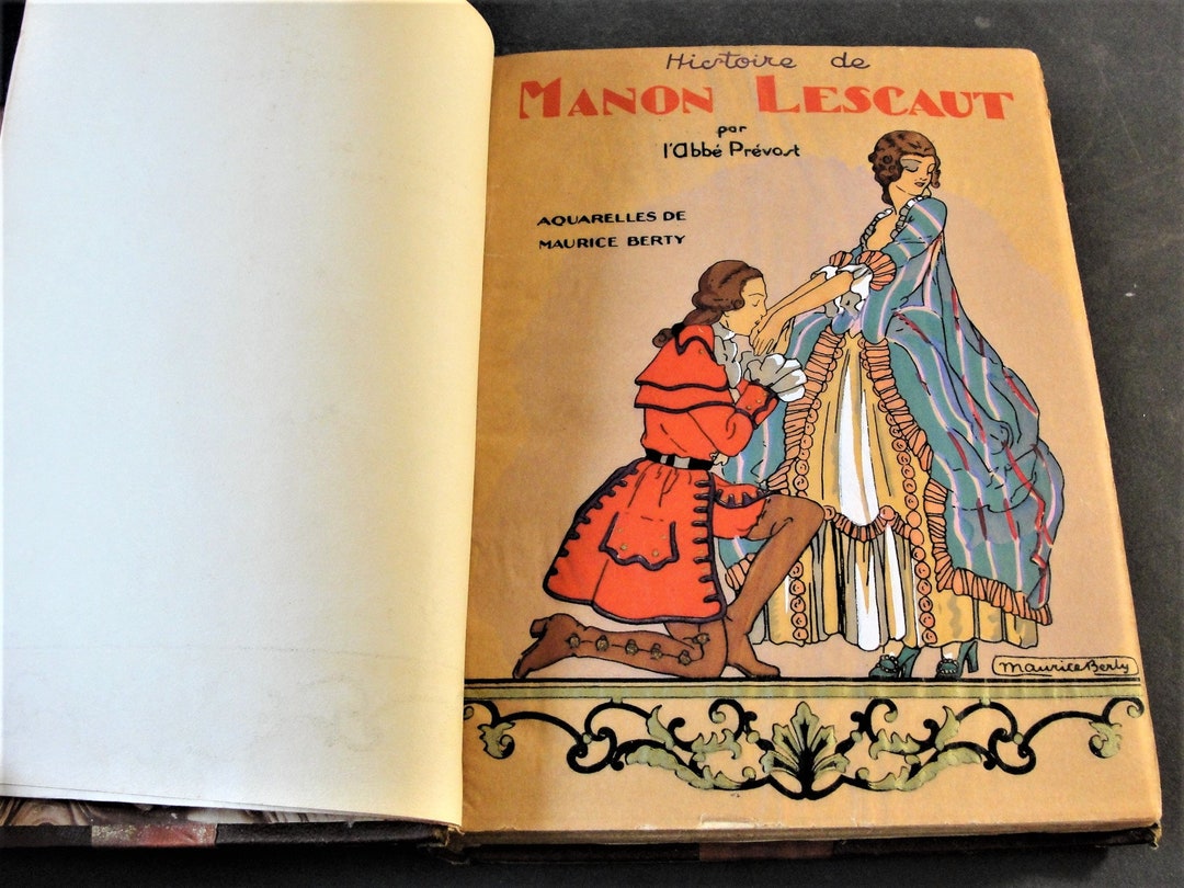 アート・デザイン・音楽 Histoire de Manon Lescaut Maurice Berty Histoire De Manon Lescaut – 1928 French Romantic Book, Maurice
