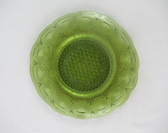 Vintage Bartlett & Collins Glass Bread Butter Plate Avocado Green St