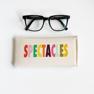 Handmade Padded Glasses Case, Cotton Print, Soft Protective Case image 1