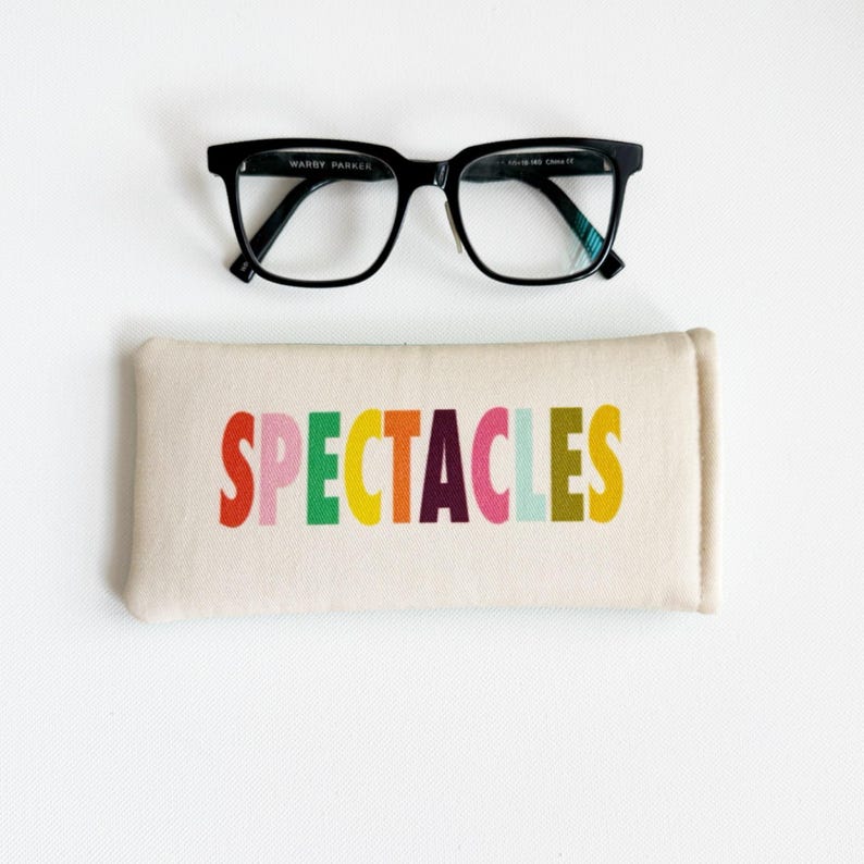 Handmade Padded Glasses Case, Cotton Print, Soft Protective Case image 1