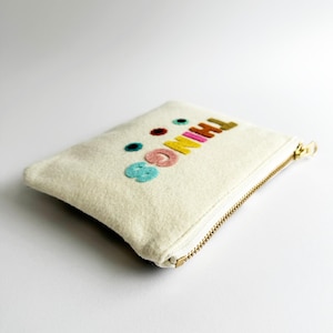 Felt Pouch, Purse, Felt Pouch, Zipper Purse, Unique gift
