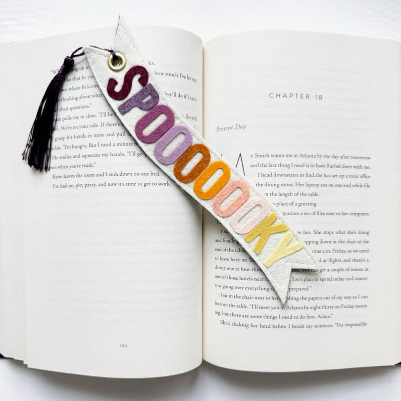Spooky Felt Bookmark: Handmade Halloween Book Lover Gift image 3