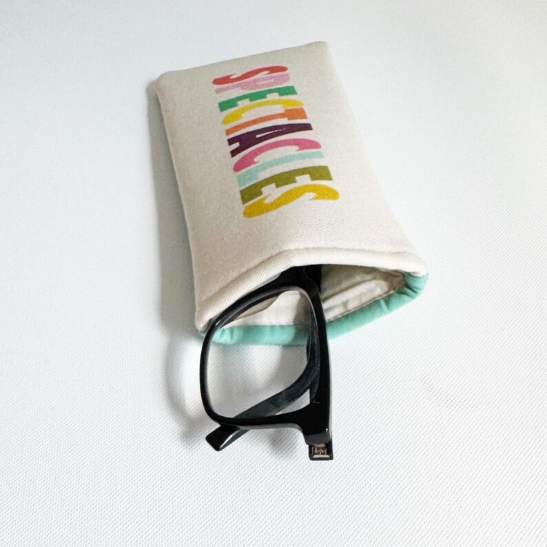 Handmade Padded Glasses Case, Cotton Print, Soft Protective Case image 3
