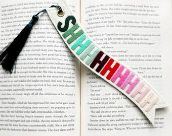 Felt 'Shh' Bookmark | Handmade Wool, Book Lover Gift