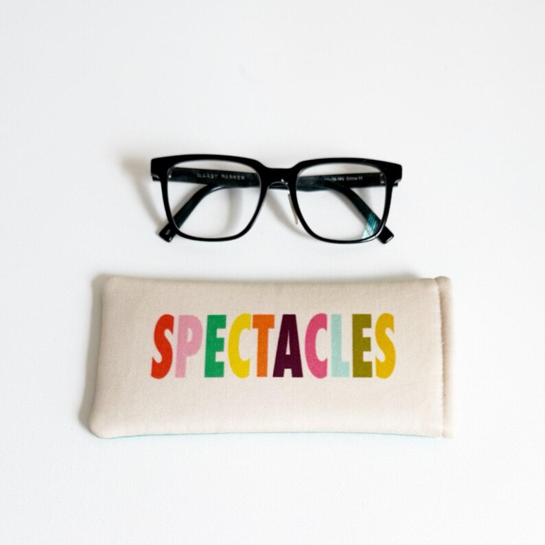Handmade Padded Glasses Case, Cotton Print, Soft Protective Case image 5