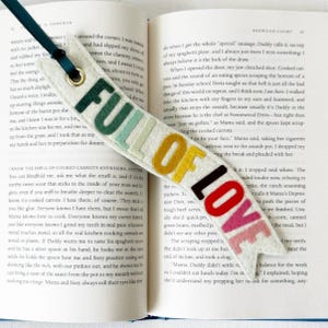 Bookmark, Felt Bookmark, Handmade Bookmark, Love Books,Bookish, Gift