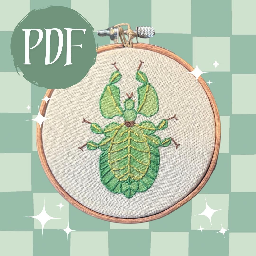Digital PDF: Walking Leaf Hand Embroidery Pattern - Etsy