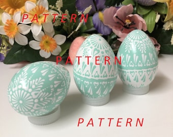 PADRÃO de pysanky de ovo de Páscoa ou PADRÃO de enfeite de Natal, download instantâneo em PDF