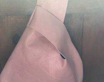 The Rosemary bag - blush pink leather - handmade