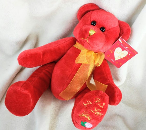 rose gold stuffed teddy bear