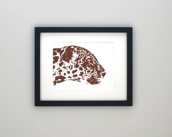 Jaguar Art, Wildlife Art, Animal Art, Screen Print Art, Jaguar Decor, Animal Decor, Wildlife Decor, Housewarming Gift, Zoo Art