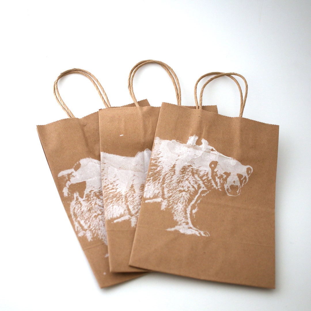 Set of 3 Polar Bear Bags, Polar Bear Bags, Zoo Gift, Bear Gift, Bear
