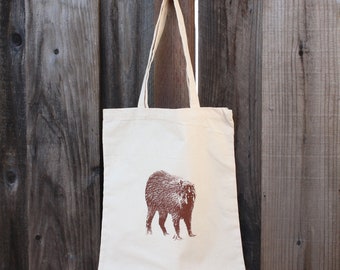 Capybara Tote Bag, Animal Tote Bag, Rodent Tote Bag, Reusable Bag, Eco Friendly Gift, Grocery Bag, Market Bag, Animal Lover, Zookeeper Gift