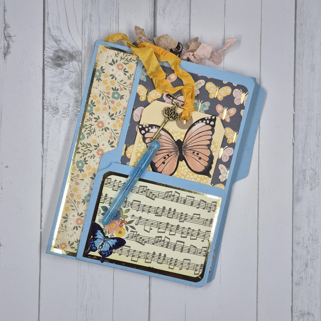Handmade Journal, File Folder Journal - Etsy