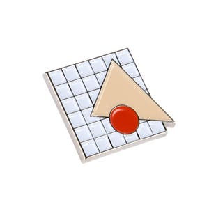 Pizza Anomaly Lapel Pin - Soft Enamel - Grid Lapel Pin - Pizza Slice Pin - 90s Inspirer Pin