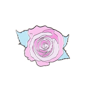 Paradise Rose Lapel Enamel Pin - Flower Pin - Soft Enamel Pin - Pastel Lapel Pin