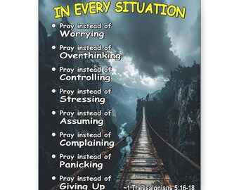 In Every Situation Prayer Reminder Canvas | Matte Stretched Wall Art