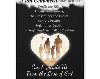 I Am Convinced Romans 8:38-39 Love of God Wall Art Stretched Matte Canvas