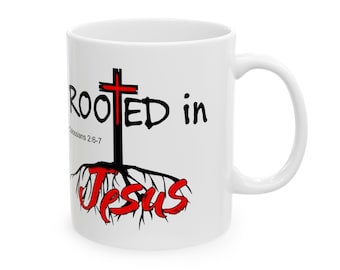 Rooted in Jesus | Christian Faith Ceramic Mug
