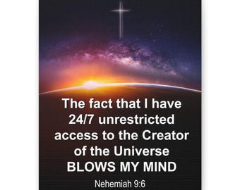 Blows My Mind Creator of the Universe Quote Canvas