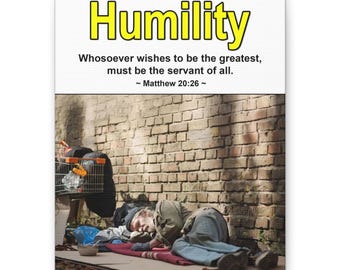 Humility wall art Canvas | Matthew 20:26 scripture stretched canvas