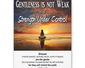 Gentleness Is Not Weak Strength Under Control Canvas