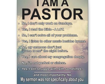 I Am a Pastor Canvas | Matte Stretched Canvas Wall Art