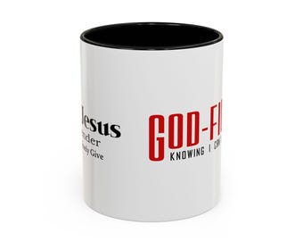 God-fidence Inspirational Coffee Mug | Accent Coffee Mug