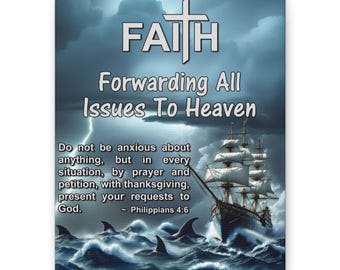 F.A.I.T.H/ Anagram Forwarding All Issues To Heaven Canvas Wall Art | Philippians 4:6