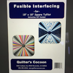18 Inch Square Tuffet Fusible Interfacing (No Pattern)
