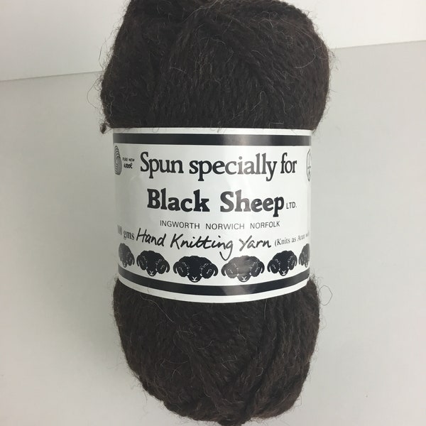 Dark Brown Wool Yarn Wostern Pure Wool Dark Brown British Yarn 100gms