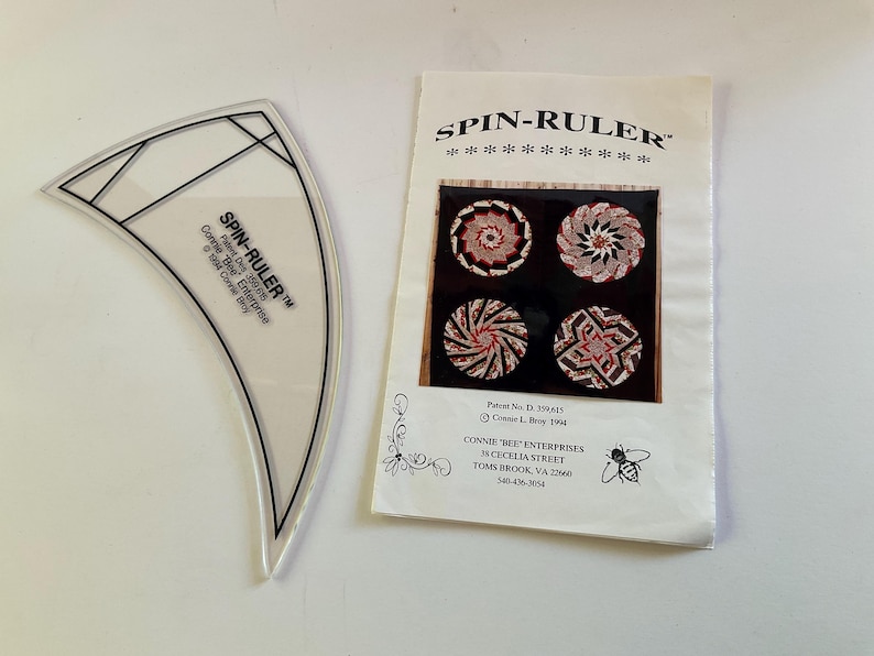 Spin Ruler Wedge Quilt Template Sewing Wedge Ruler by Connie “BEE ...