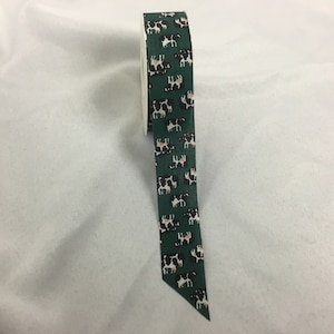 Vintage WFR Ribbon Cow Print Hunte Green Farm Land 25 yards Pattern #9140