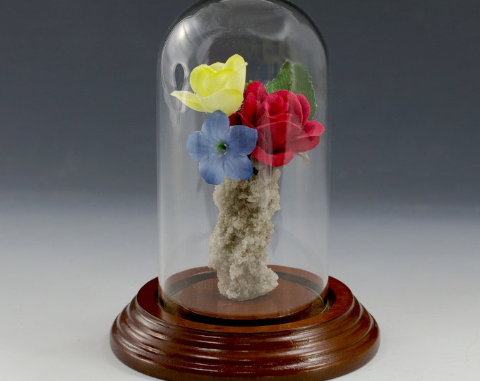 Fulgurite Lightning Sand Glass Miniature Flower Vase Bouquet
