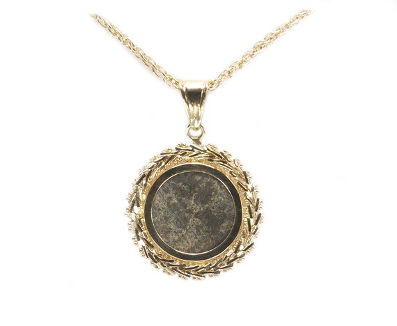 Ensisheim Meteorite in Jewelry Pendant Necklace 14k Gold