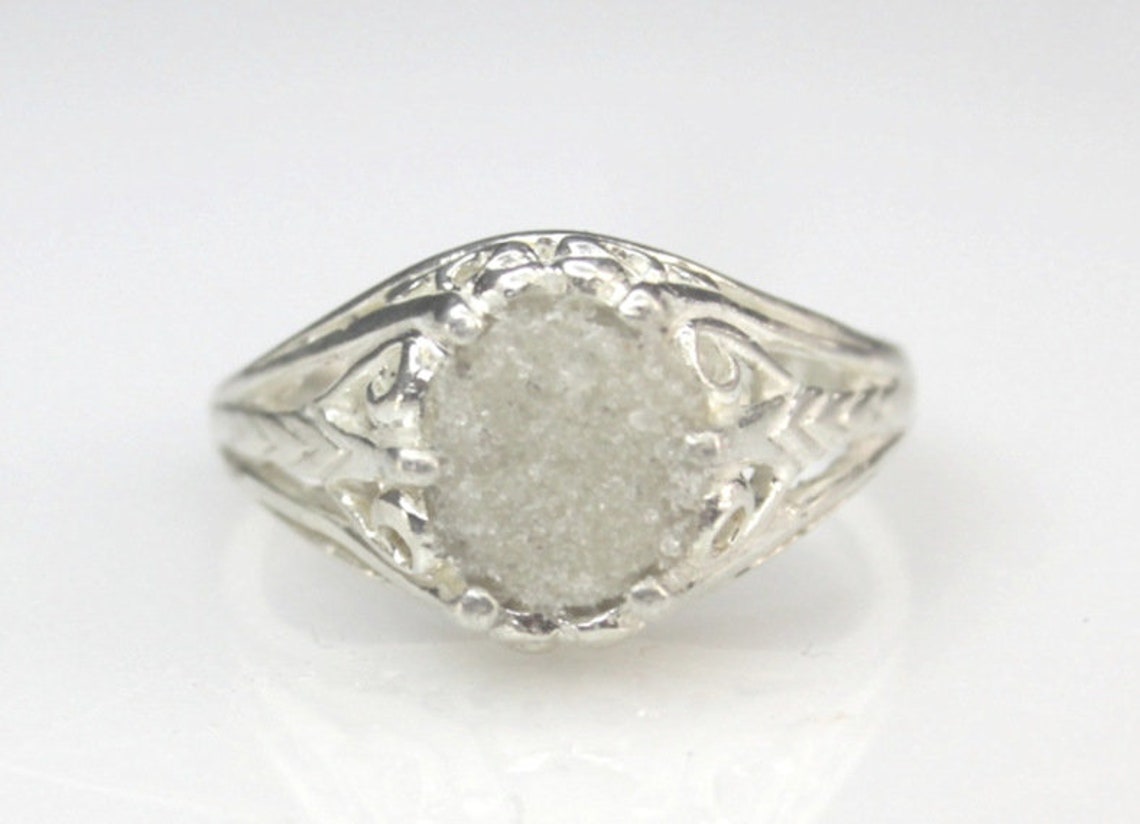 Authentic Fulgurite Lightning Sand Sterling Silver Ring 6 Etsy