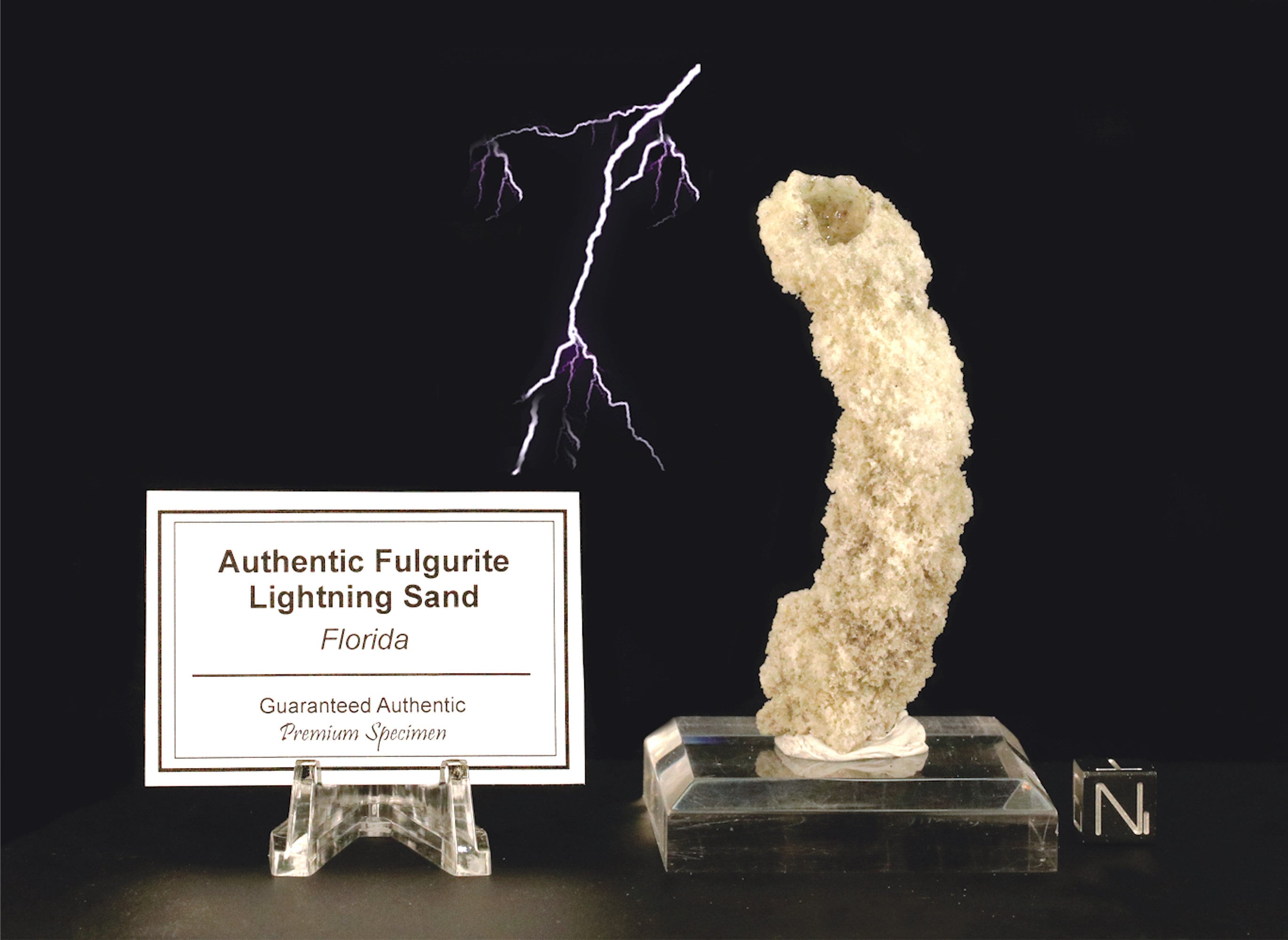 5 to 6 inches Natural Fulgurite Sand Stone Tubes Puerto Rico Lightning