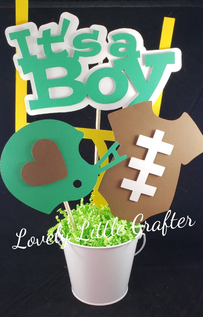football baby shower centerpieces