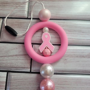 Breast cancer awareness Car Charm, pink ribbon car charm, cancer awareness gift