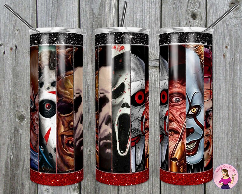 Halloween cup horror movie tumbler movie tumbler skinny tumbler horror tumbler Scary movie tumbler