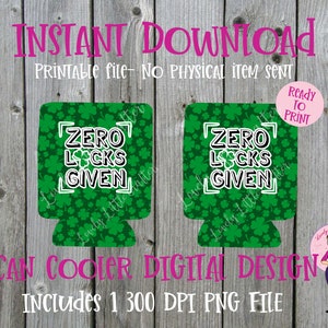 12 oz. Can Cooler template, St Patrick&#39;s Can Cooler, Sublimation download, Digital download, can cooler png