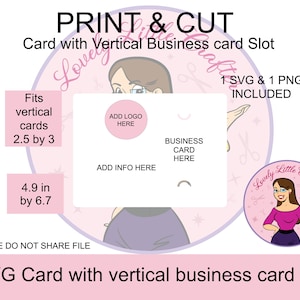 Tarjeta SVG, tarjeta con ranura vertical para tarjetas de visita