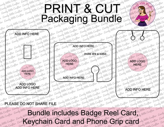 Download SVG Badge Reel packaging Phone grip packaging Keychain | Etsy