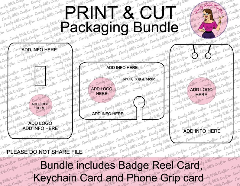 Download SVG Badge Reel packaging Phone grip packaging Keychain | Etsy