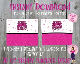 Crafters Sublimation Tumbler Designs, Pink tumbler wrap, 20oz Skinny Tumbler Wrap Template, PNG Digital Download