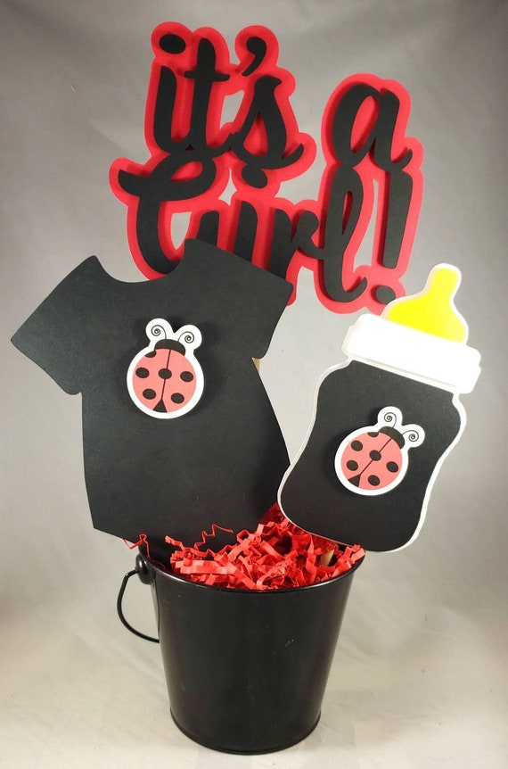 Ladybug Baby Shower Shower Centerpiece Shower Decor Ladybug Etsy