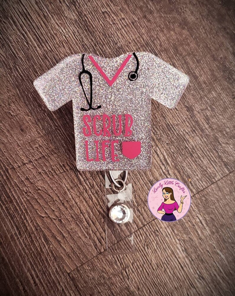 Scrub Life Badge Nurse Badge Reel Medical Badge Reel Fun Etsy